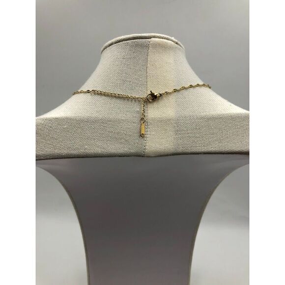 18K Gold Plated Stainless Steel "Four Leaf Clover" Necklace Hypoallergenic - Picture 9 of 12